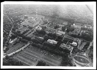 Aerial view of American University campus (1971)