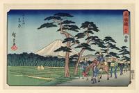 Yoshiwara: the Famous Sight of Mount Fuji on the Left/ 吉原名所左り富士 (Yoshiwara, meisho hidari Fuji)