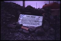 Sign for Casa Omond among rocks