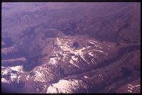 Aerial view of Andes from airplane