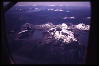 Aerial view of Tierra del Fuego from airplane 