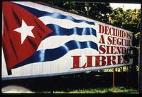 Billboard with Cuban progaganda in Havana