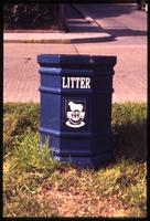 Litter receptacle in Port Stanley