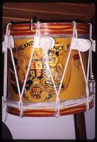 Defense Force drum on display in Port Stanley museum