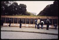 Tourists observing Falkland/Malvinas memorial