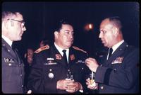 Jack Child, Brigadier General Fausto Rubio Coronado (Ministry of Defense) and Brigadier General Graham in conversation