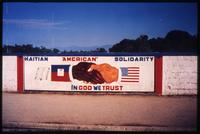 Billboard about Haitian American solidarity