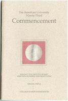 93rd Commencement Program, College of Arts and Sciences, Spring 1991
