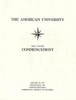 64th Commencement Program, American University, Winter 1977