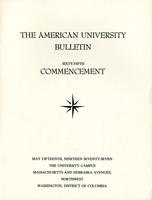 65th Commencement Program, American University, Spring 1977