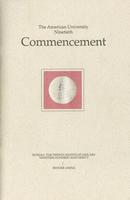 90th Commencement Program, American University, Winter 1990