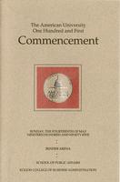 101st Commencement Program, School of Public Affairs and Kogod School of Business, Spring 1995