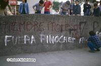 Anti-Pinochet Protests In Santiago, Chile