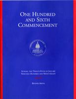 106th Commencement Program, American University, Winter 1998