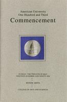 103rd Commencement Program, College of Arts and Sciences, Spring 1996