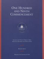 109th Commencement Program, Washington College of Law, Spring 1999