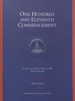 111th Commencement Program, Washington College of Law, Spring 2000