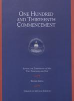 113th Commencement Program, College of Arts and Sciences, Spring 2001