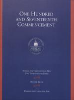 117th Commencement Program, Washington College of Law, Spring 2003