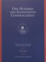 117th Commencement Program, College of Arts and Sciences, Spring 2003