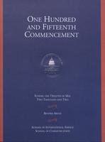 115th Commencement Program, School of International Service and School of Communication, Spring 2002