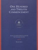 112th Commencement Program, American University, Winter 2001