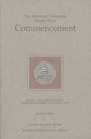 93rd Commencement Program, School of Public Affairs and School of International Service, Spring 1991