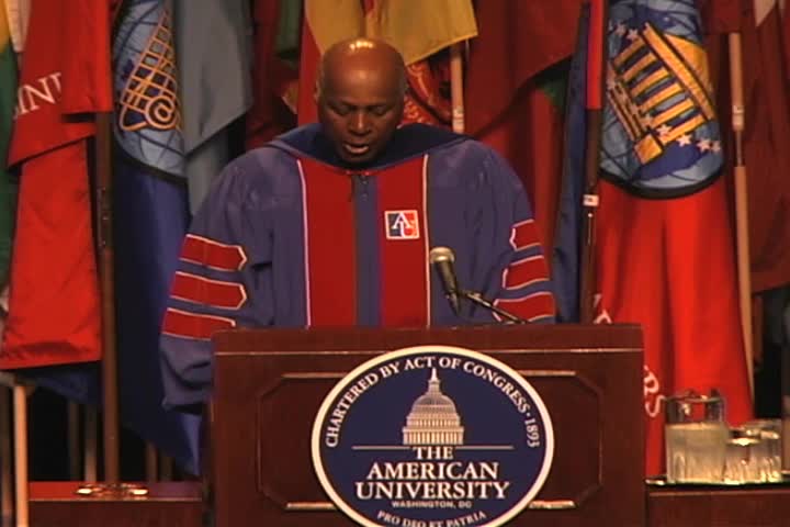 Vernon E. Jordan Jr. Commencement Address, 122nd Commencement, School of Public Affairs and Kogod School of Business, Spring 2008