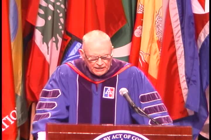 Lee Hamilton Commencement Address, 118th Commencement, School of Public Affairs and School of International Service, Spring 2004