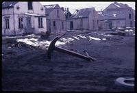 Anchor and sheds in background at Stromness Bay