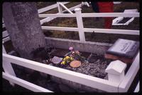 Flowers and offerings at Ernest Shackleton gravesite