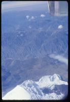 Aerial view of Andes from airplane