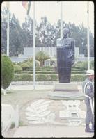 View of Villaroel statue at military academy 