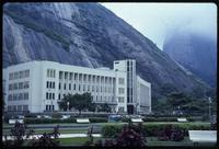 View of government building in front of mountain