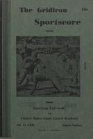 The Gridiron Sportscore, American University vs. United States Coast Guard Academy football program, 19 October 1935