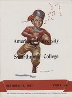 American University vs. Swathmore College football program, 11 October 1941