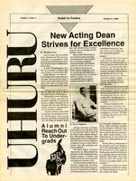 UHURU, Volume 01, Issue 01, 1989