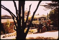 View of locomotive outside of Pablo Neruda 