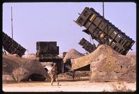 A field of Patriot missile units during the Gulf War, Saudi Arabia