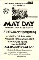 Come to Washington, Los Angeles, Seattle, April 29 with SDS; Celebrate May Day; Stop the racist bombings!; All racism must go!