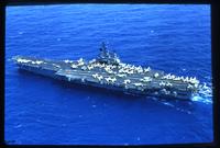 Aircraft carrier, USS Independence, during the Gulf War, Saudi Arabia