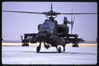An Apache helicopter during the Gulf War, Saudi Arabia