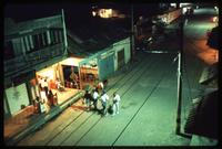 Aerial view of a store fronts along a street, Darien Gap, Panama