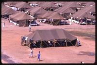 View of Haitian refugee camps at the Guantanamo Bay Naval Base