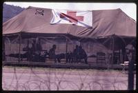 An aid tent at the Guantanamo Bay Naval Base