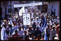 A parade of Violeta Chamorro and National Opposition Union supporters, Nicaragua