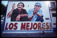 Billboard featuring President Daniel Ortega and Vice President Sergio Ramírez, Managua, Nicaragua