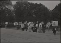 Detail of picketers' signs at a Biafra rally at the Lincoln Memorial, 25 October 1968