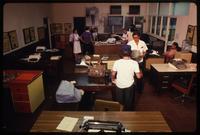 People at work in the offices of newspaper La Prensa, Managua, Nicaragua