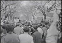 A throng of demonstrators fills the Mall near 12th St NW and Madison Dr NW during a counter-inaugural protest, 19 January 1969